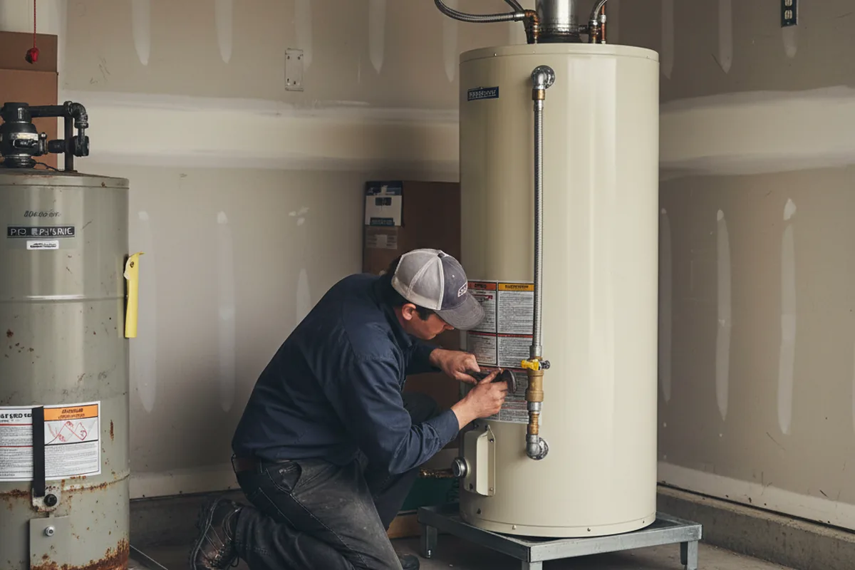 Water heater and shutoff valve replacement in Bruceton Mills
